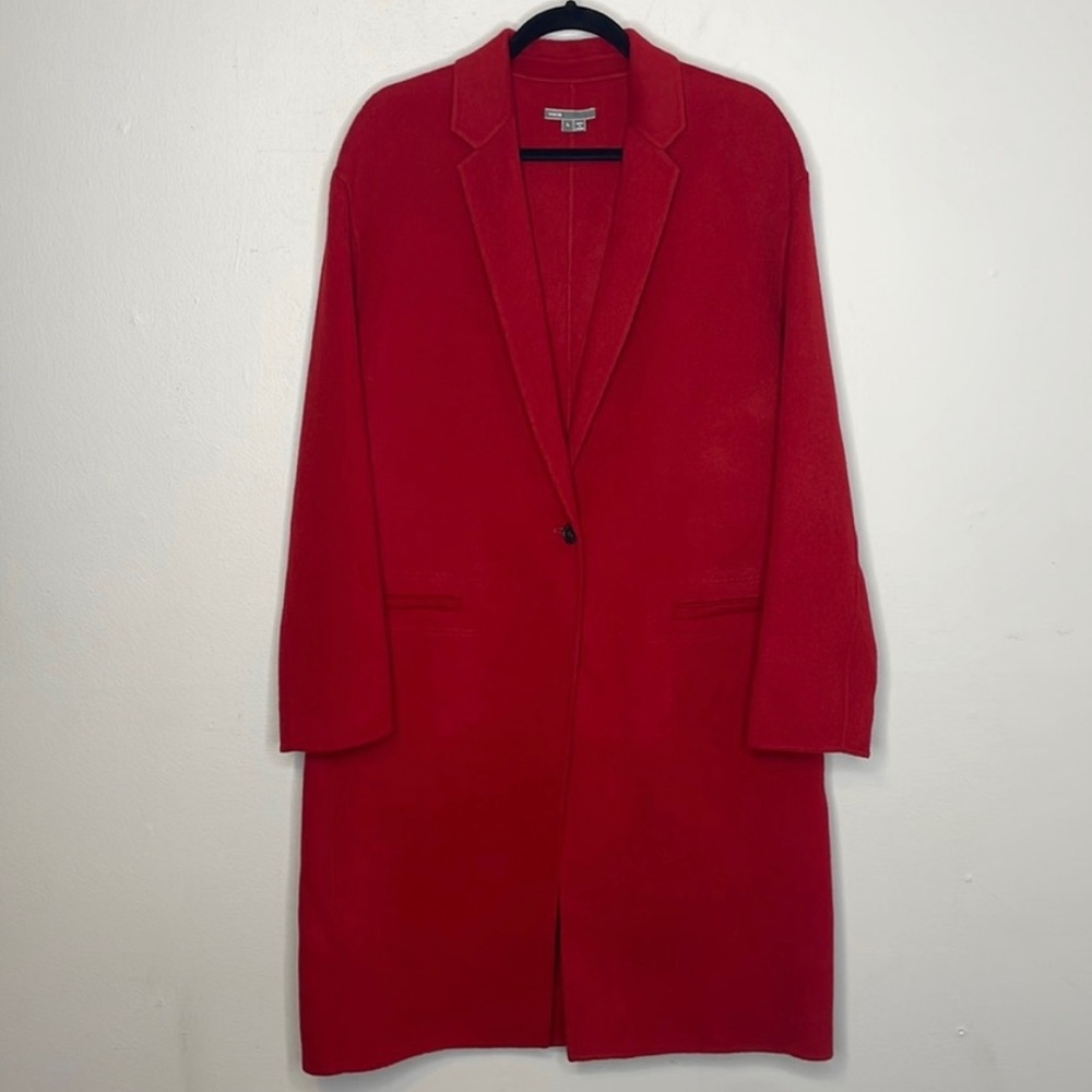 Vince | Modern Wool Blend Longline Coat